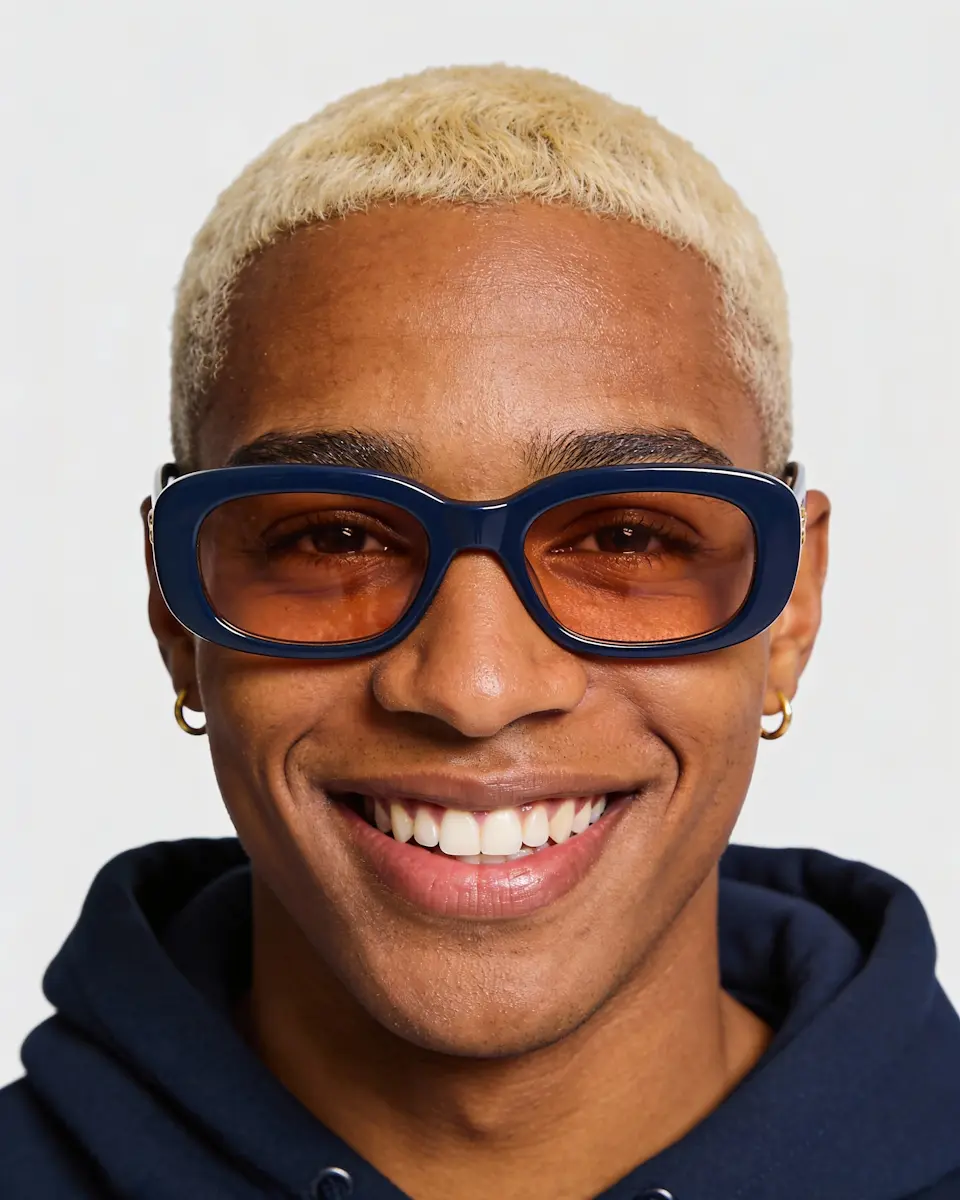 Cheerful portrait photograph of a smiling person