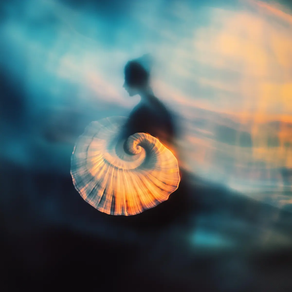 Surreal silhouette art with dramatic lighting