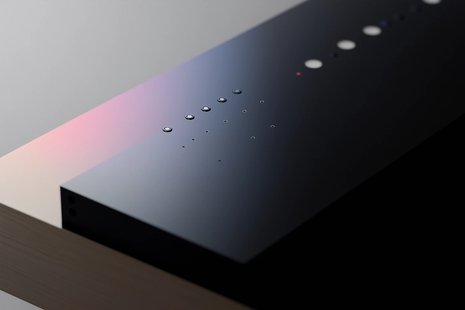 Close-up of an innovative device design prototype on a workbench