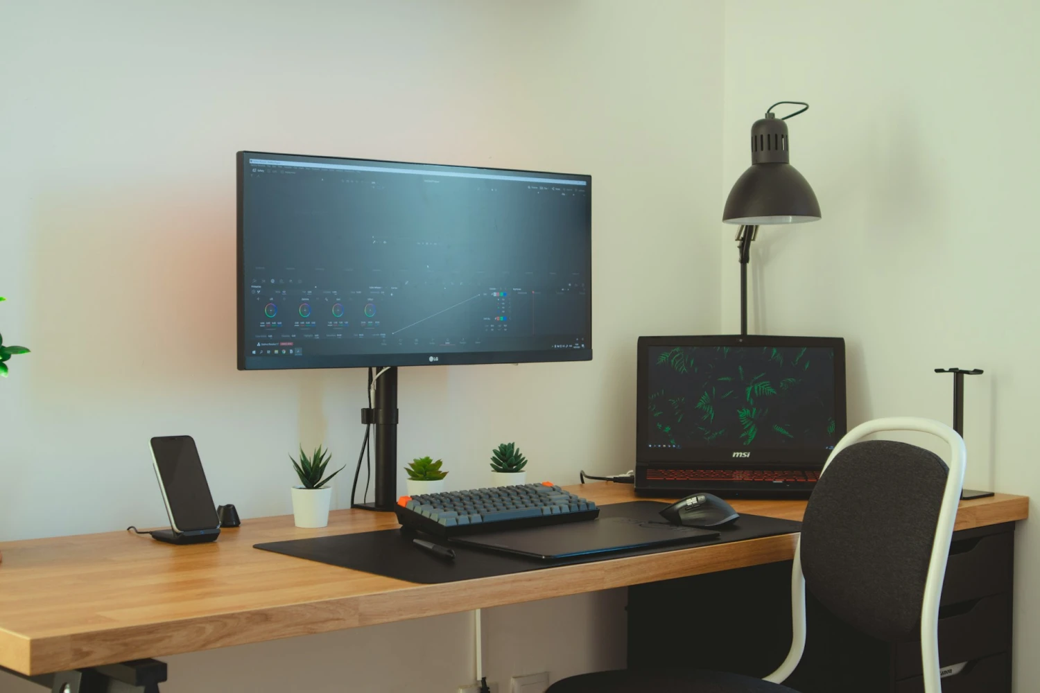 Business professionals collaborating around a strategy board in a modern conference room