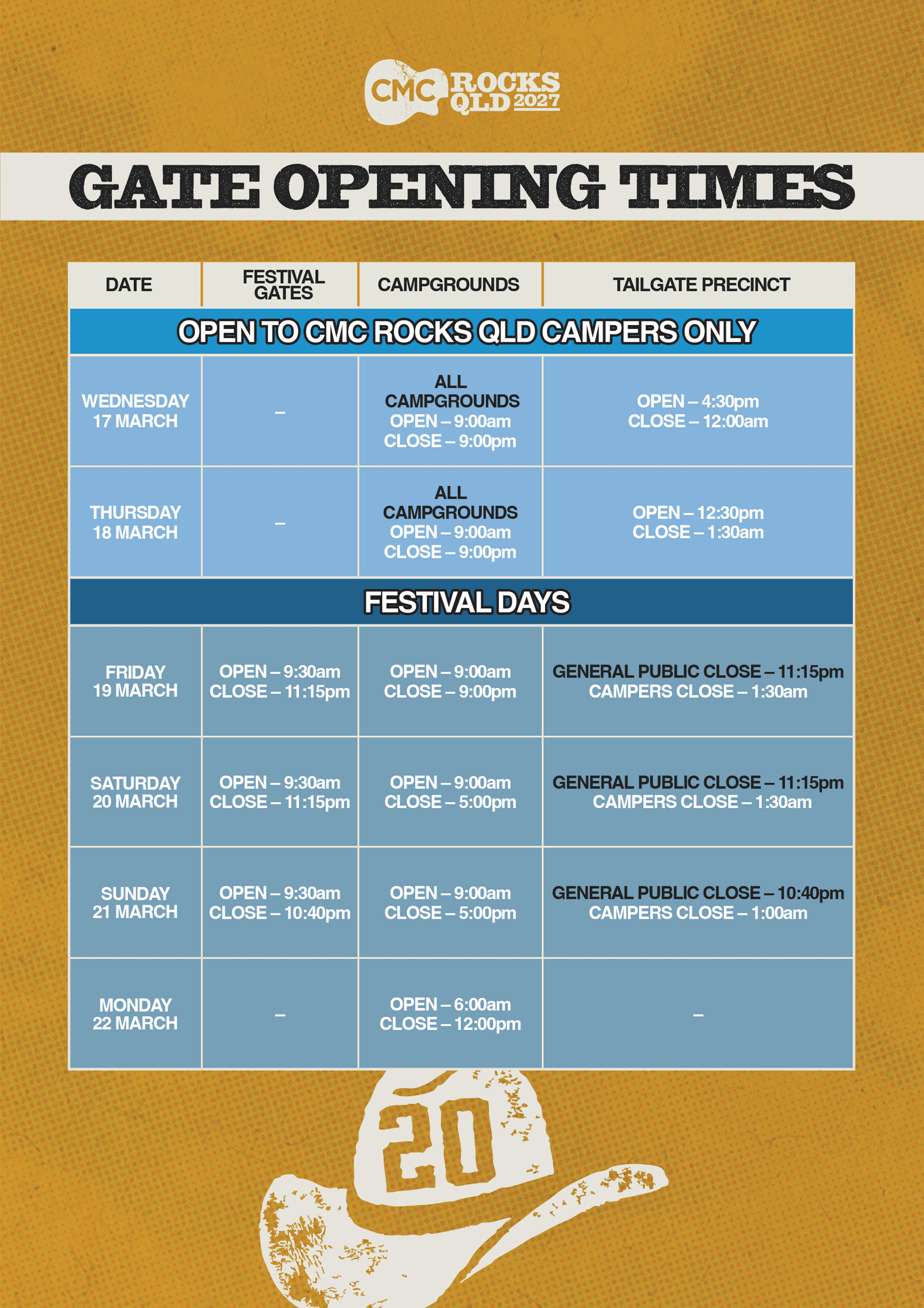 CMC Rocks Festival Map