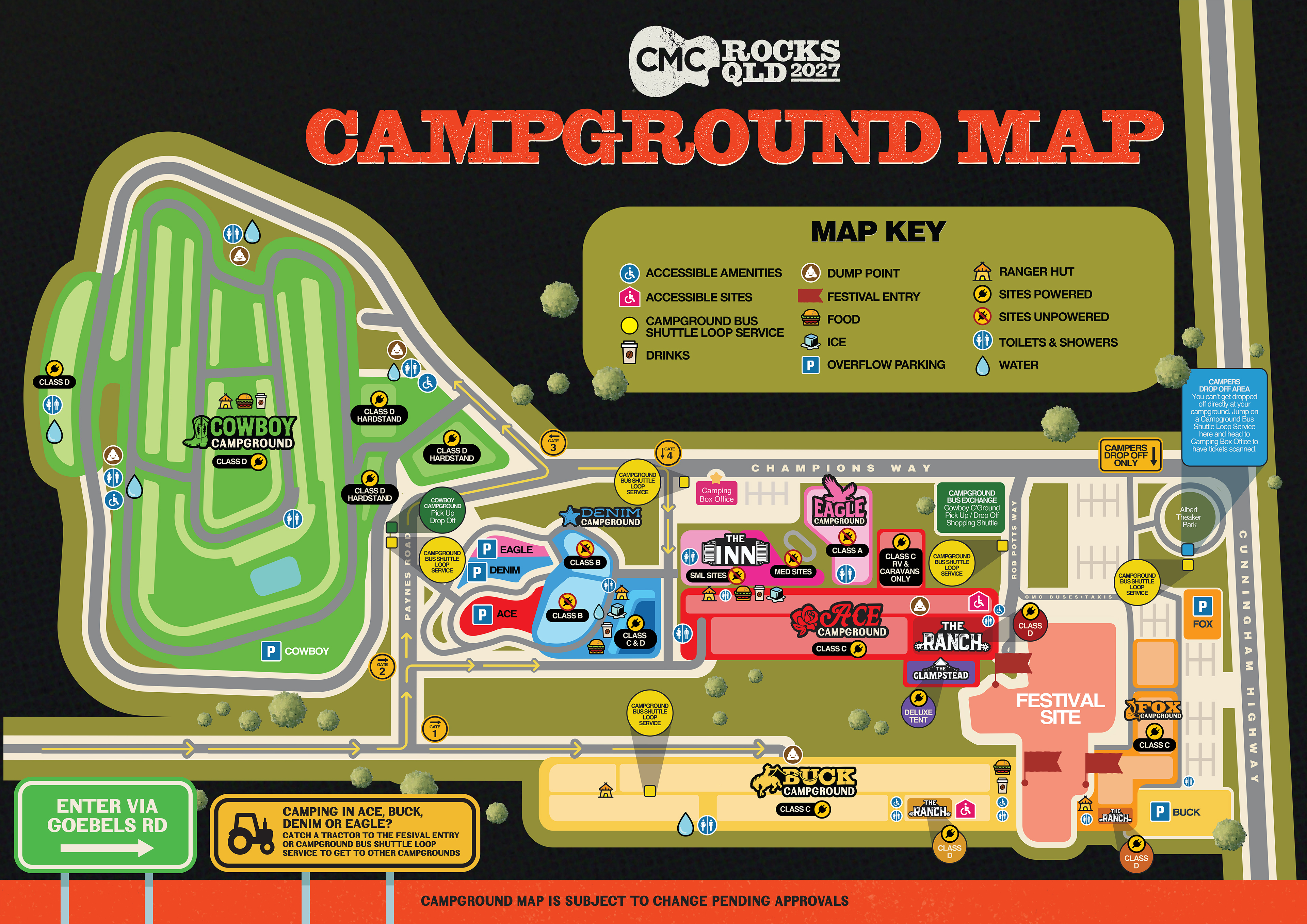 CMC Rocks QLD 2027 campground map