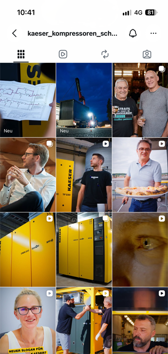 KAESER Schweiz Social Media