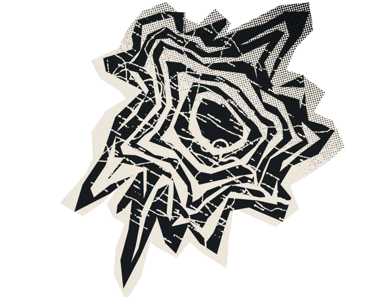 Abstract black and white pattern.