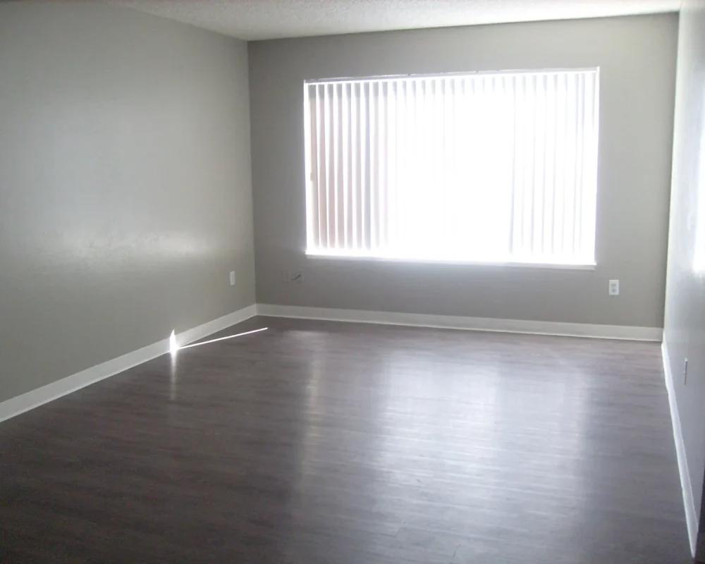living room with hard wood flooring