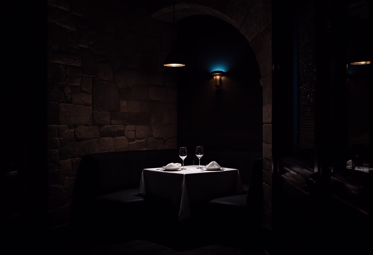 elegant restaurant corner