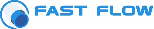 Fast Flow Water Filters logo with a blue circular water drop design and bold blue text.