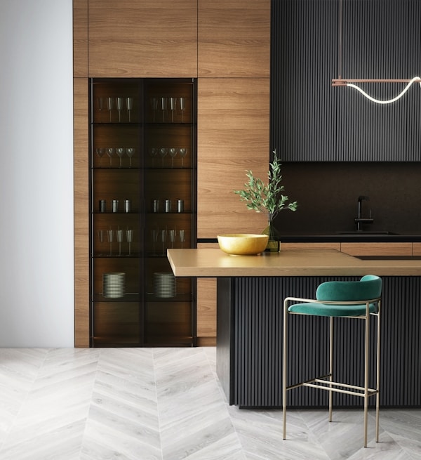 Modern residential kitchen prepared for market presentation