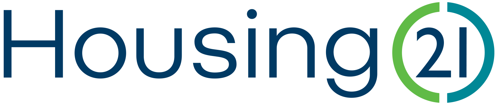 Housing 21 logo with '21' enclosed in a split green and blue circle.
