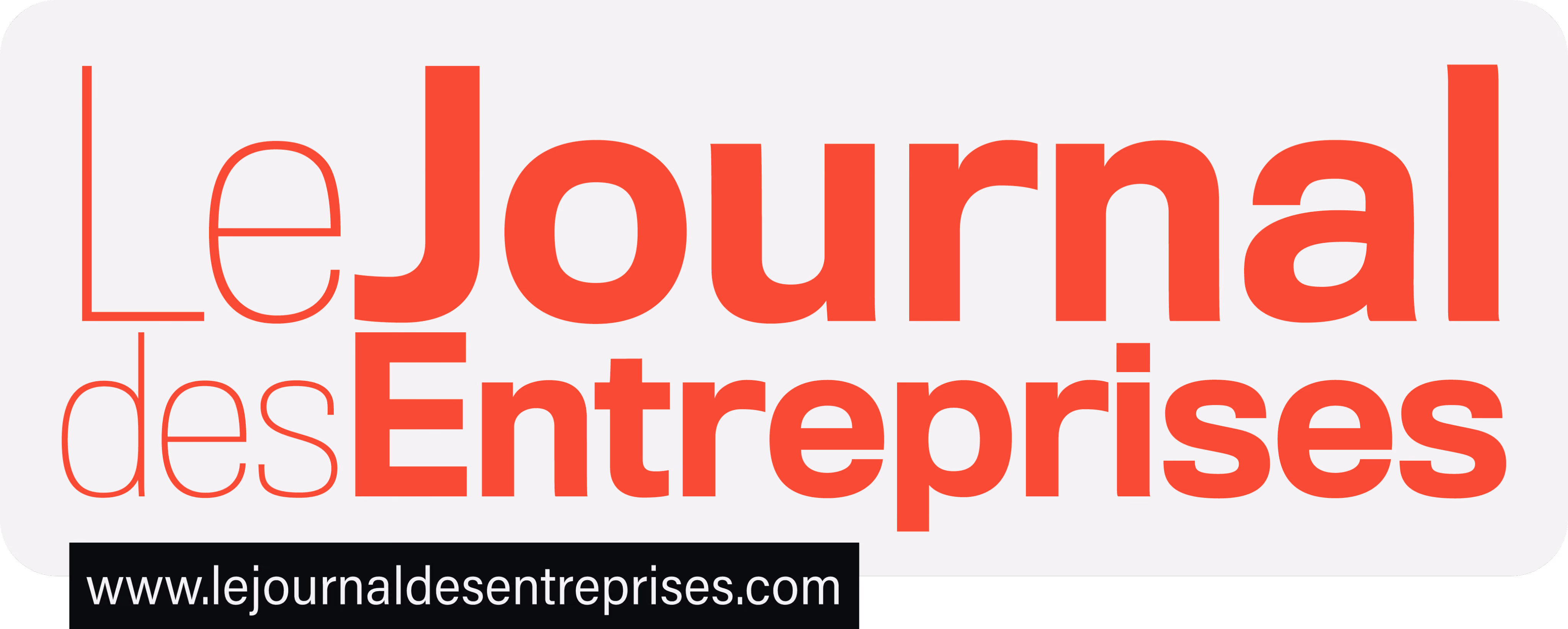 Logo de Le Journal des Entreprises avec son site web www.lejournaldesentreprises.com.