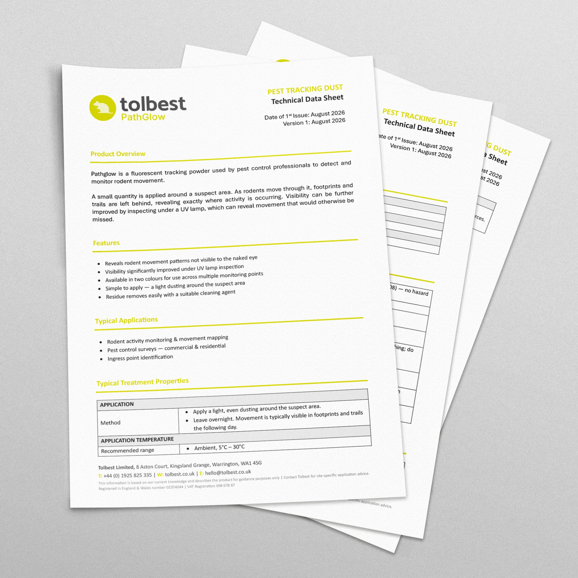 PathGlow Data Sheet - SQUARE - stack-of-paper