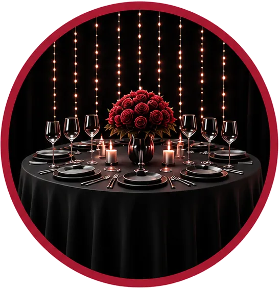 Elegant private celebration table setting