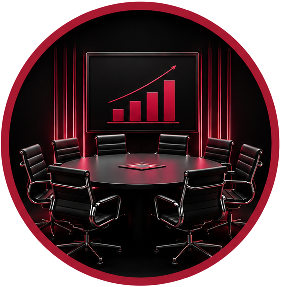 Corporate boardroom event setup