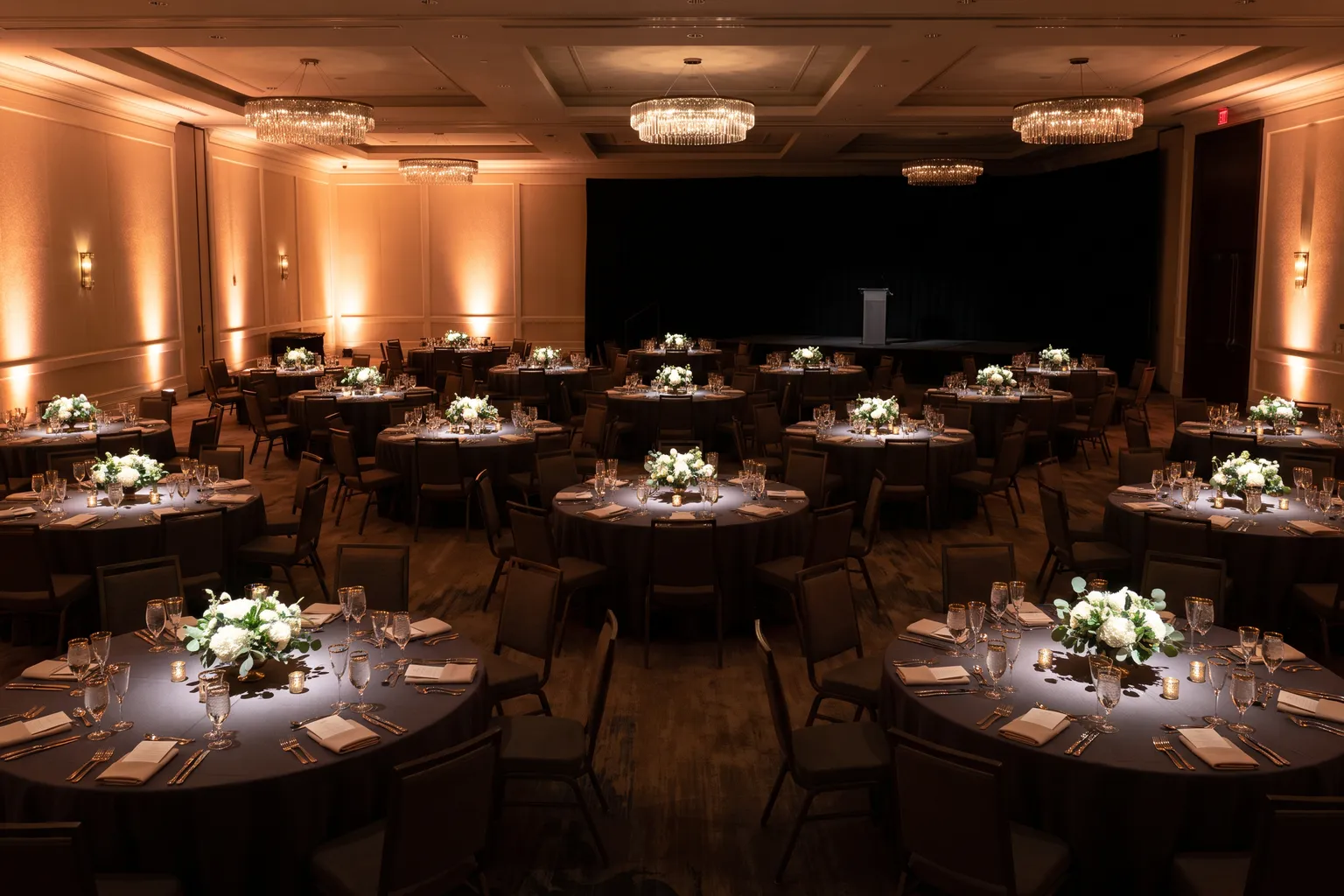 Grand ballroom gala setting