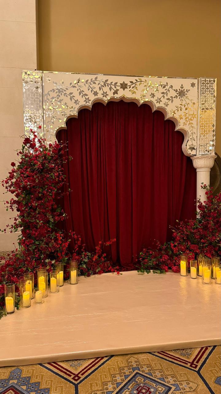 Light tunnel entrance to the dance floor