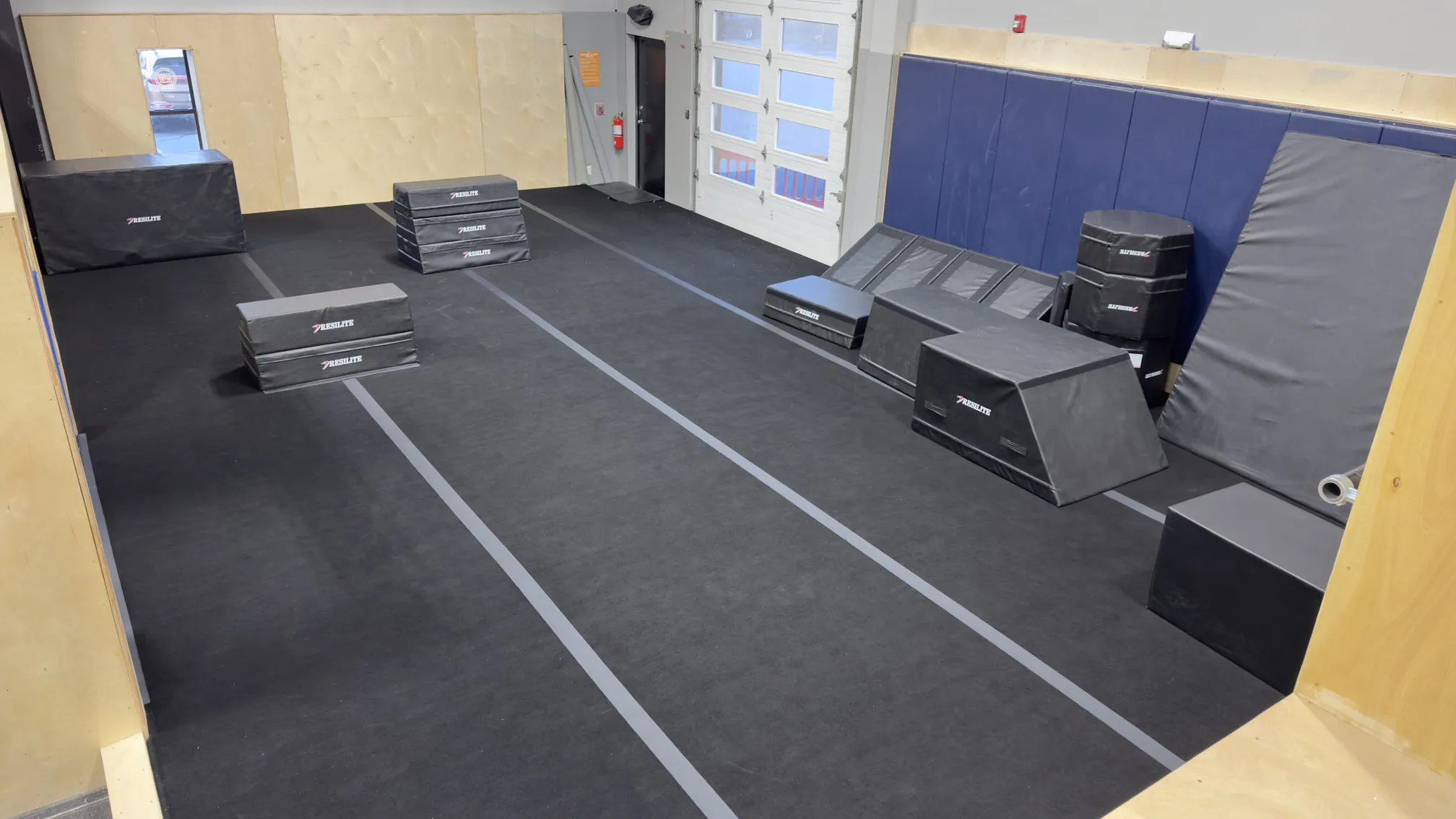 Spring floor and mat area at HUB Sudbury