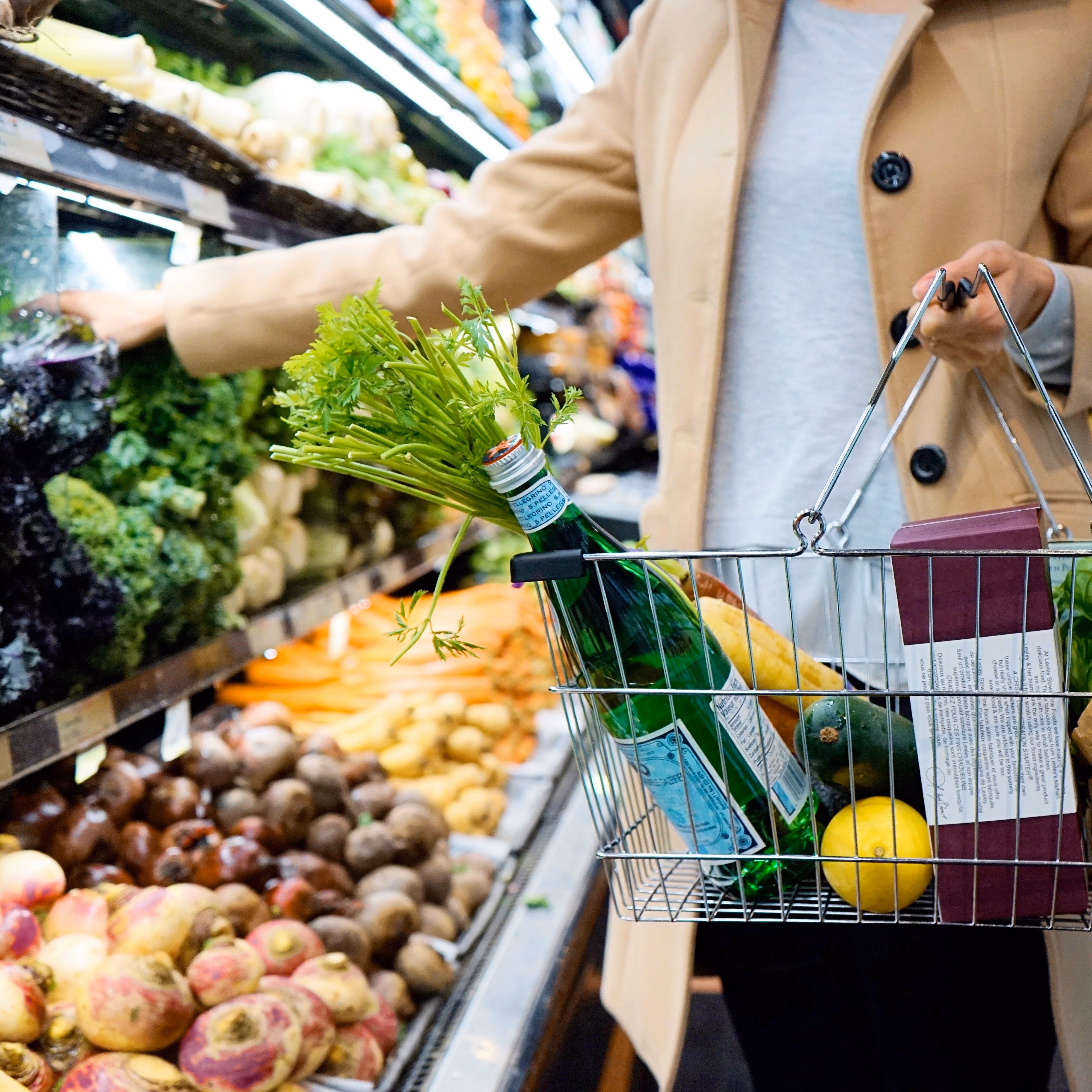 Grocery shopping stock image