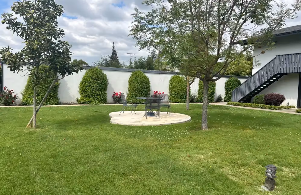 Exterior of property green space