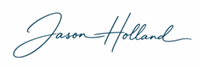 Signature-style text reading Jason Holland in blue cursive handwriting.