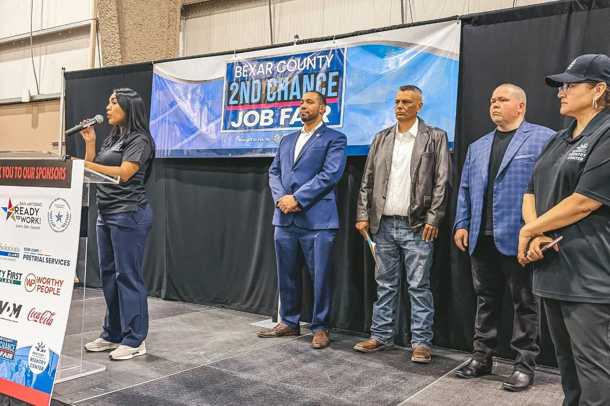 Panel speaking at Bexar County 2nd Chance Job Fair