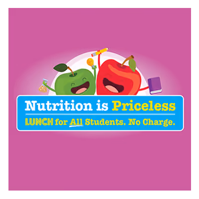 Nutrition is Priceless free lunch for all students program logo