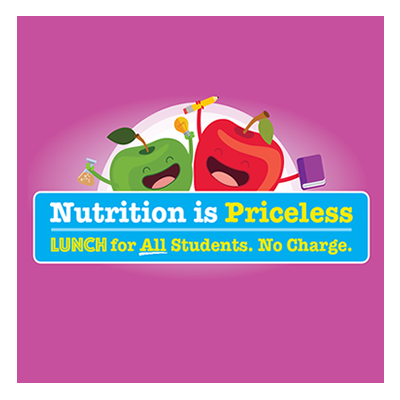 Nutrition is Priceless free lunch for all students program logo