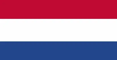 Flag with three horizontal stripes: red on top, white in middle, and blue on bottom.