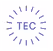 Logo with the letters T, E, C surrounded by dashed circular border.