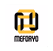 Circular emblem with stylized black and yellow intertwined letters above the word MEMORYO