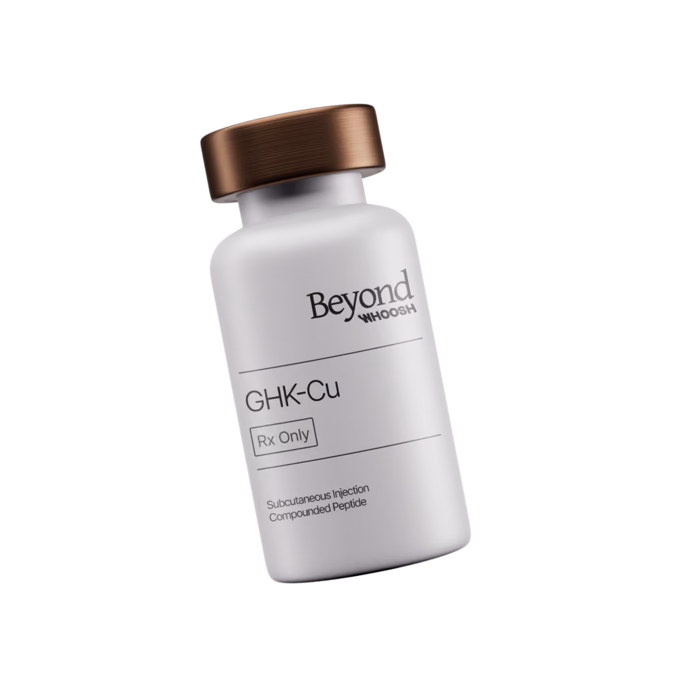 Brown bottle of compounded Glutathione tablets, labeled for antioxidant support and skin health.