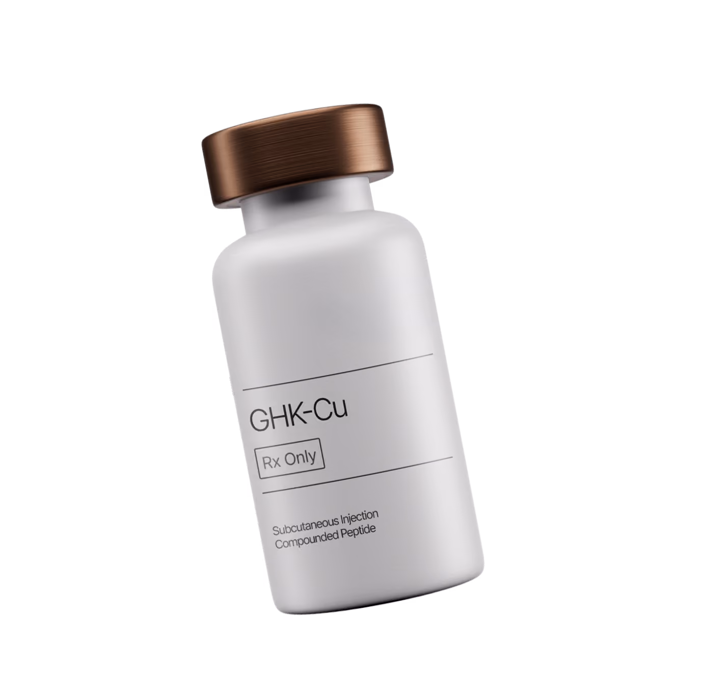 Brown bottle of compounded Glutathione tablets, labeled for antioxidant support and skin health.