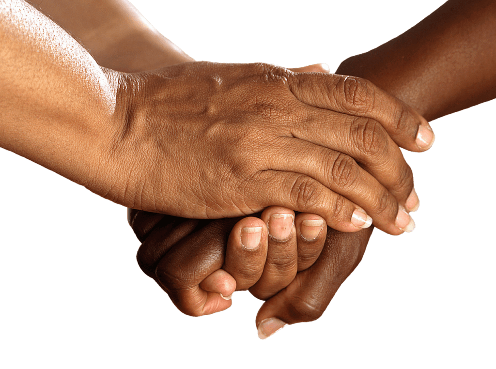 Shaking hands and creating a bond