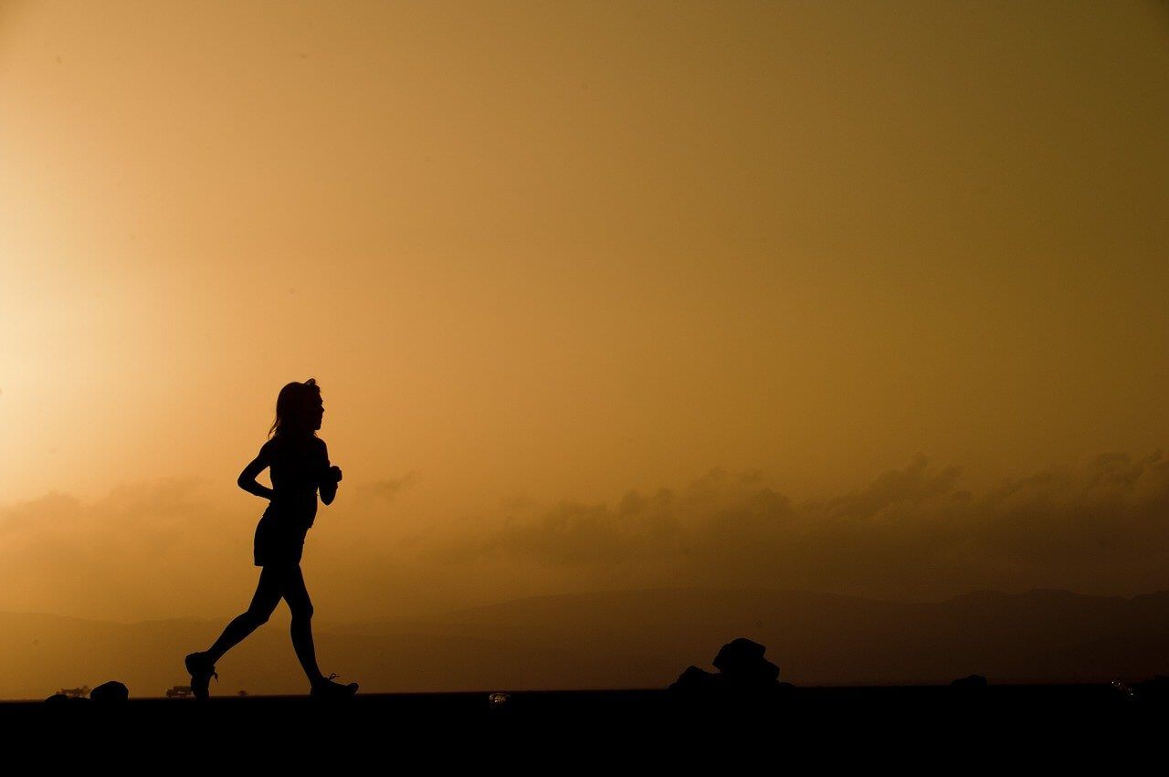 Ambitious athlete jogging in the morning