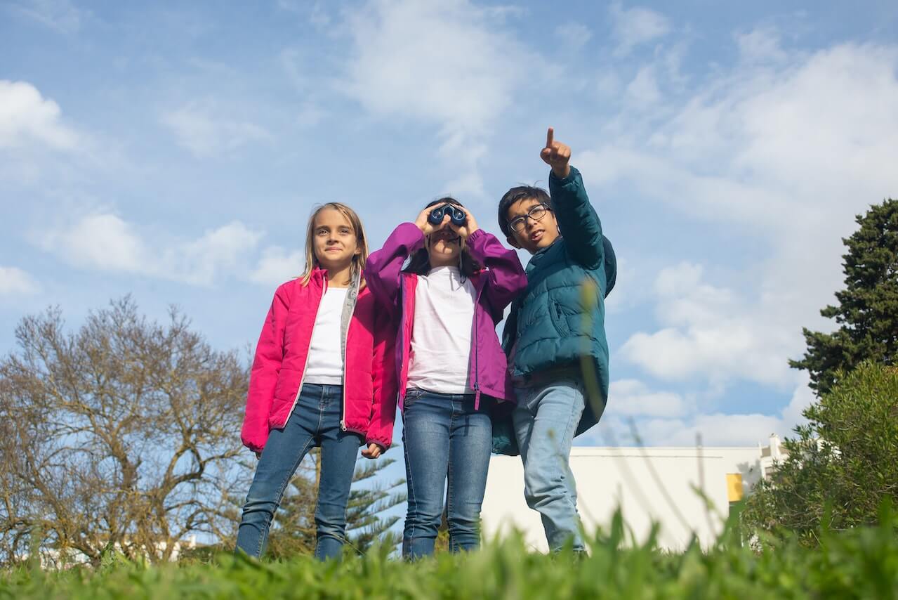 Kids enjoying a nature hike.