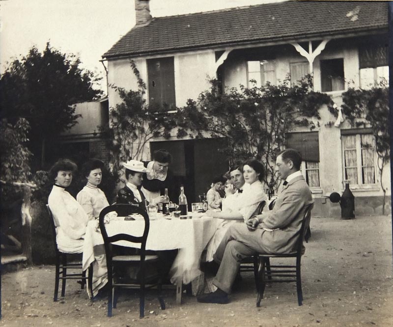 Ancienne photo du jardin du restaurant baudy giverny