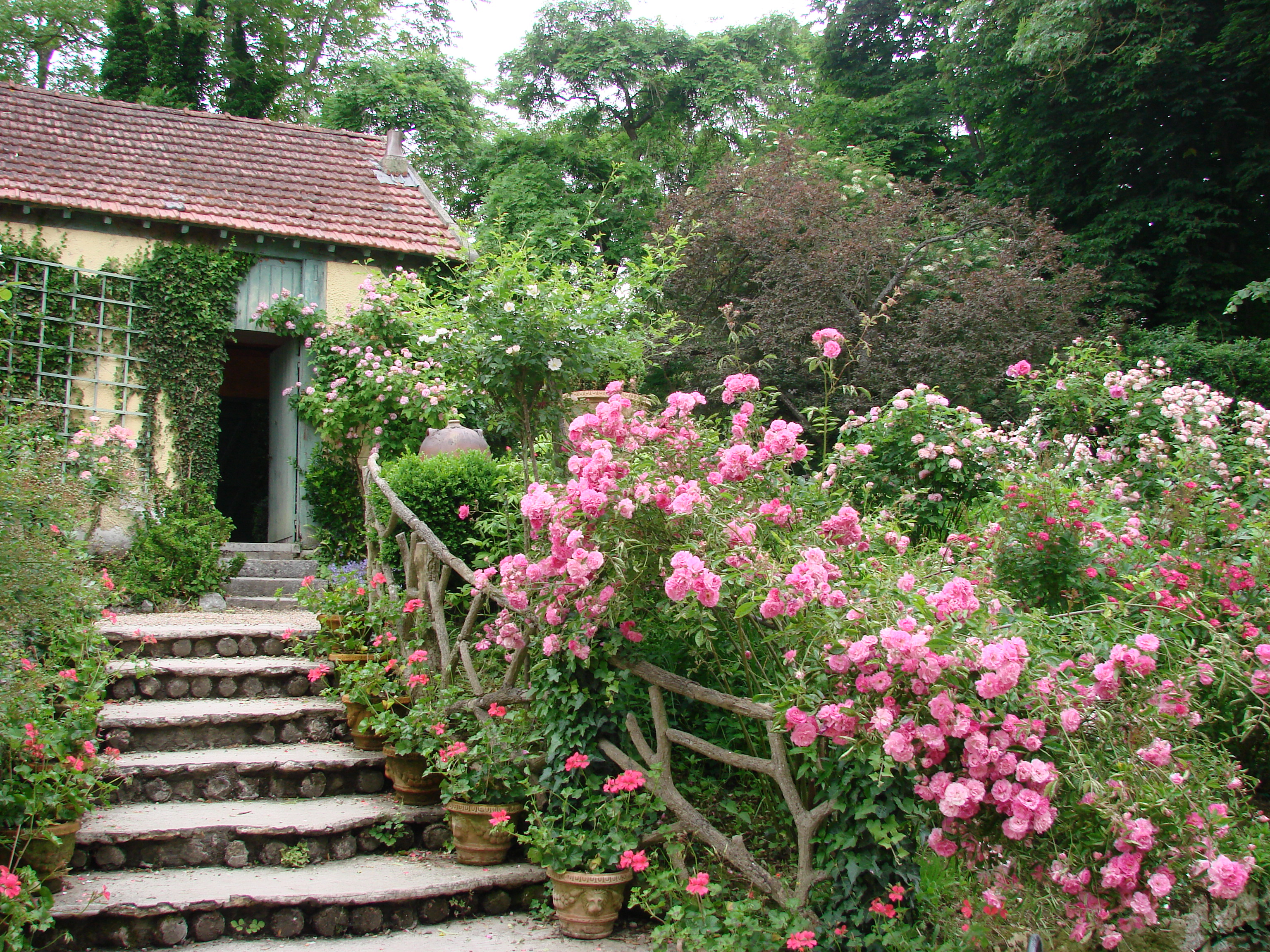 jardin du restaurant baudy giverny Claude Monet