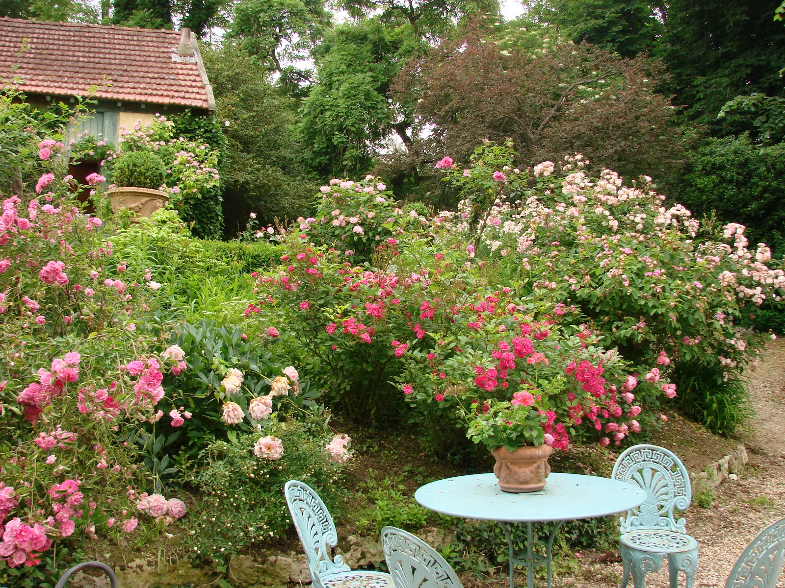 jardin impressionniste de l'ancien hôtel baudy giverny