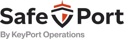 SafePort logo with a shield and airplane symbol, followed by text 'By KeyPort Operations'.