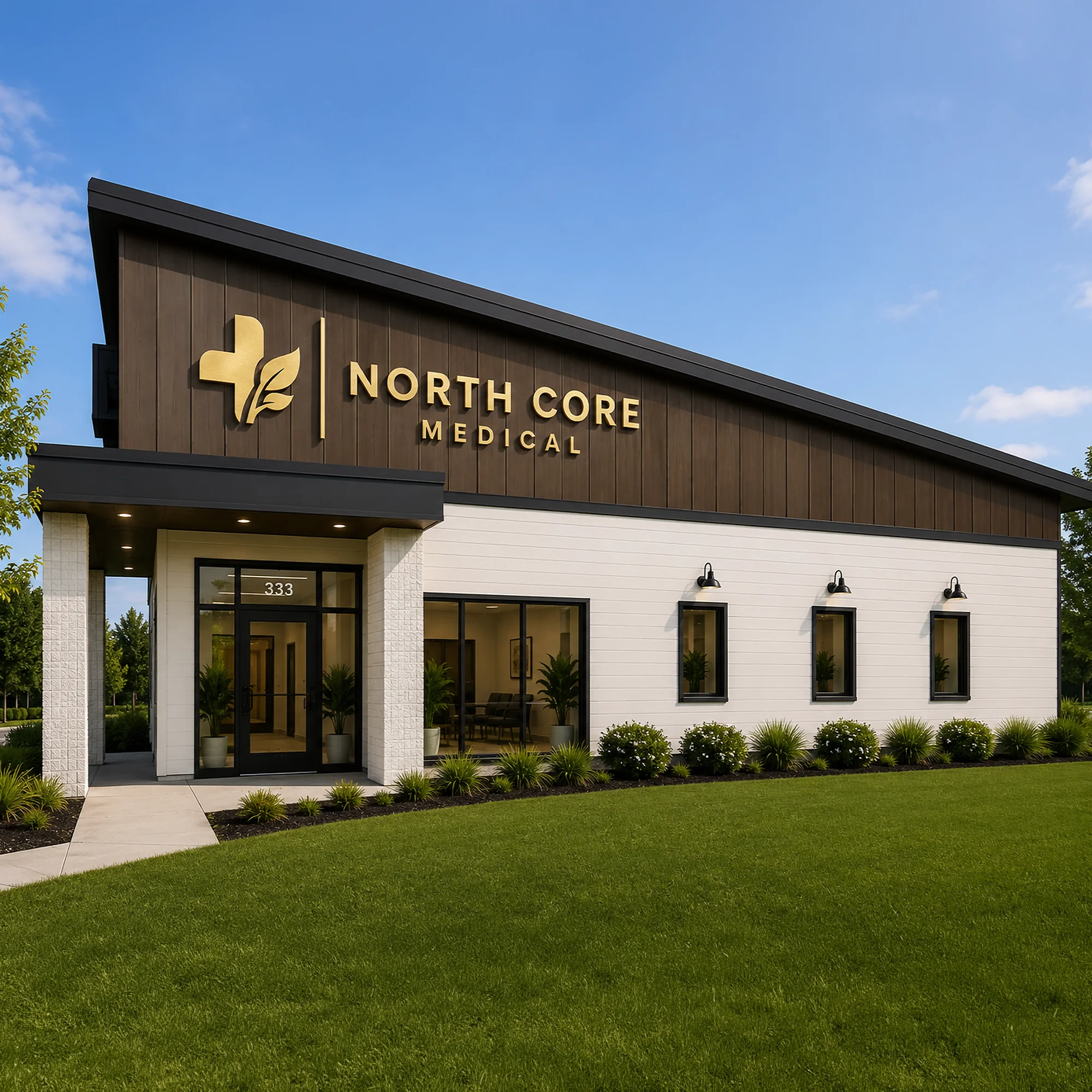 Architectural rendering of the North Core Medical clinic in Canton, New York