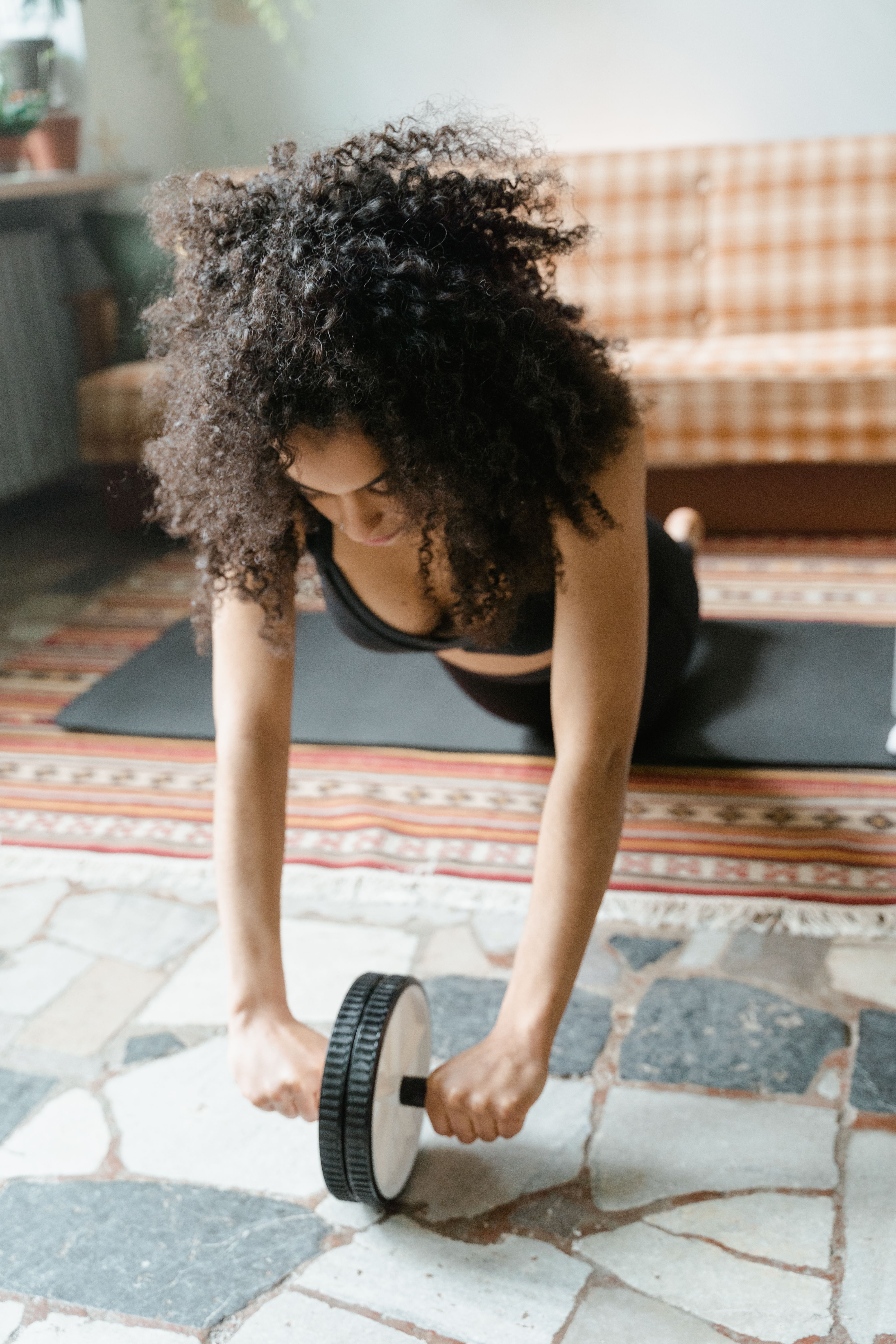 Person working out stock image