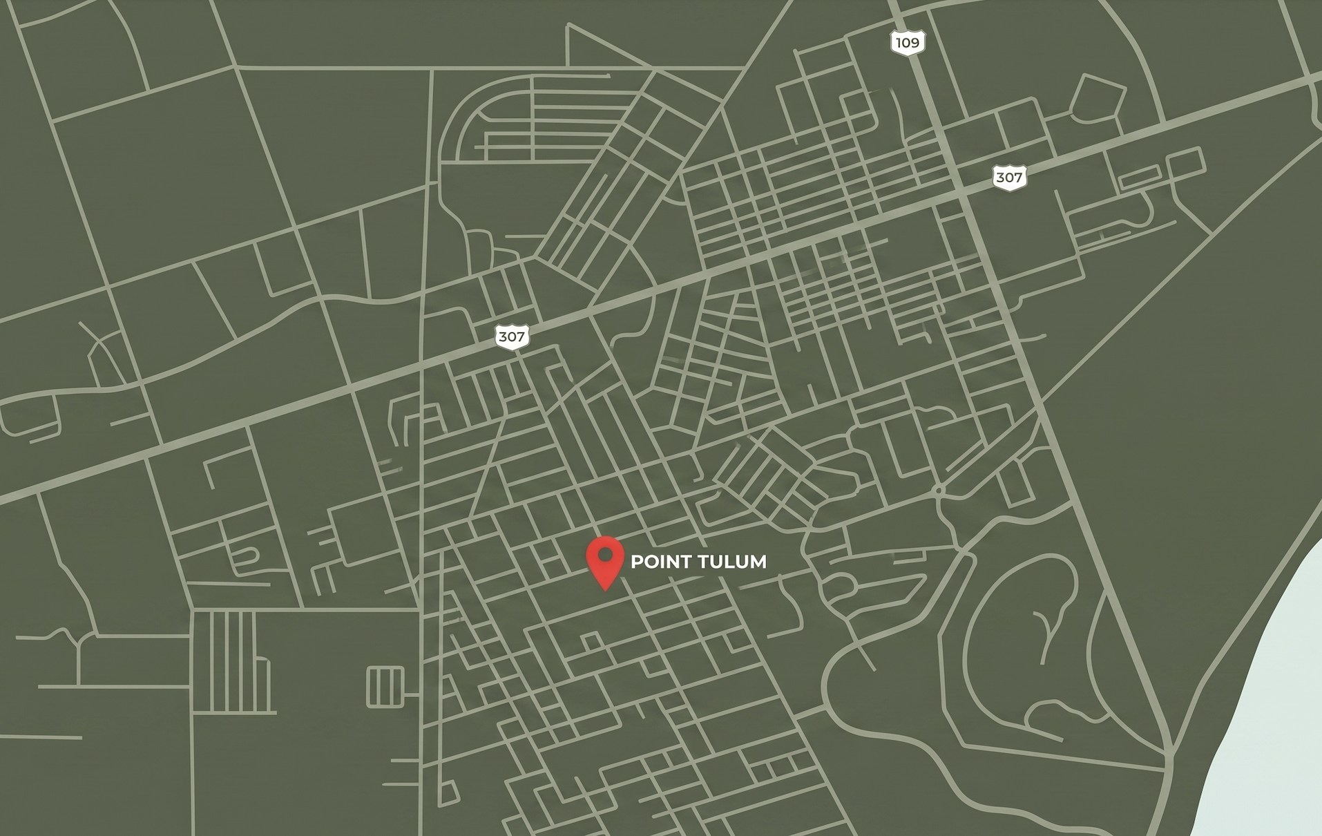 Mapa de ubicación de Point Tulum en Región 15, Tulum