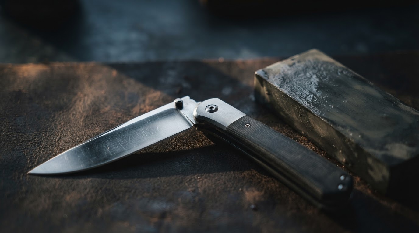 Sharpened pocket knife
