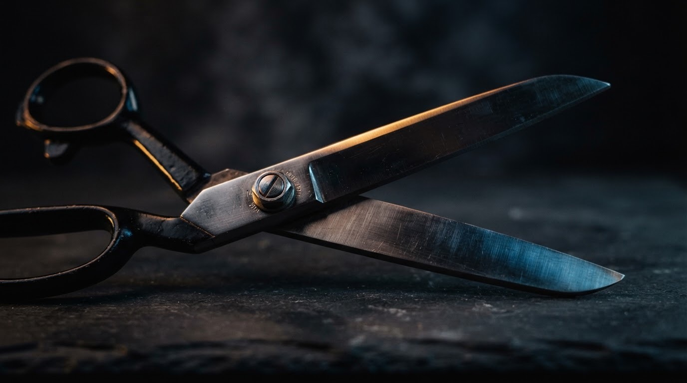 Sharpened scissors