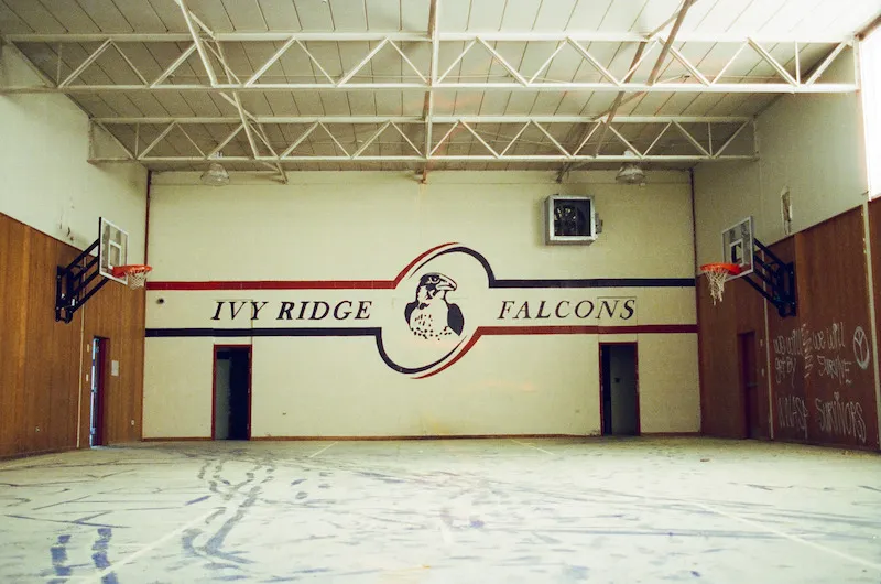 Abandoned gymnasium at Academy at Ivy Ridge