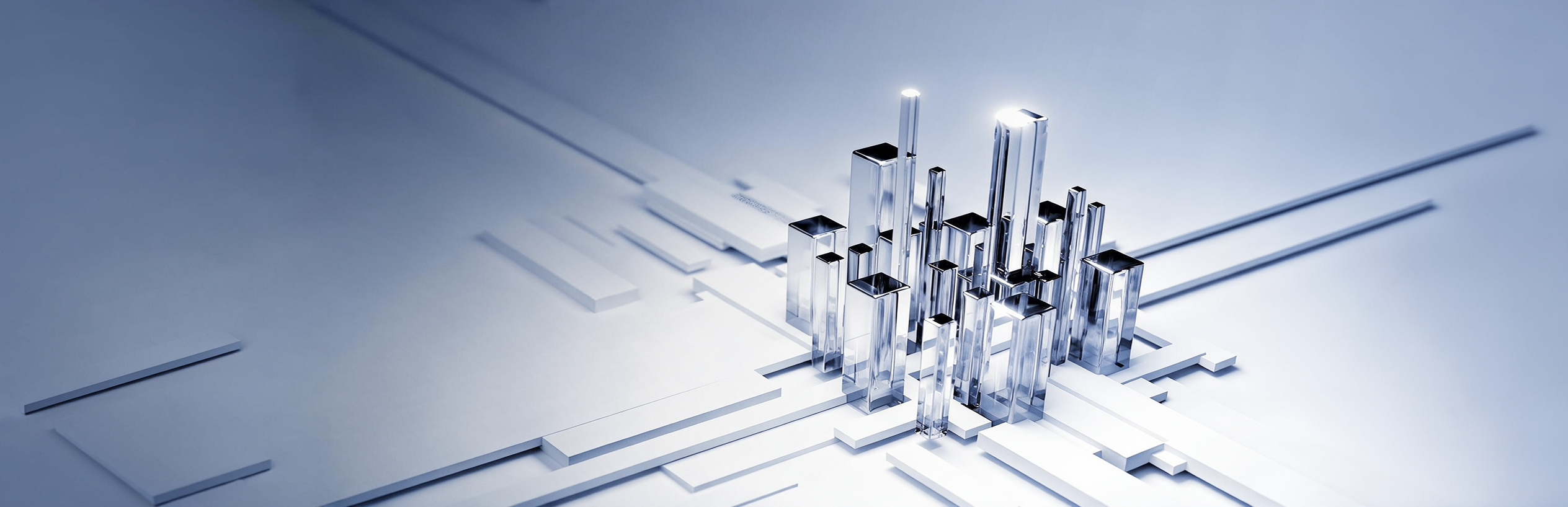 Four talent engagement models represented by elevated geometric figures