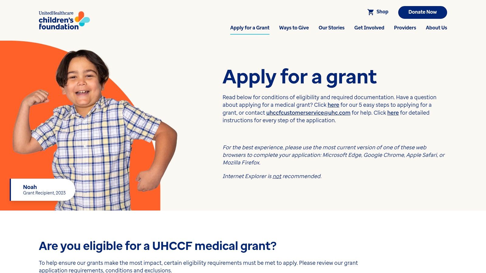 UnitedHealthcare Children's Foundation Medical Grants