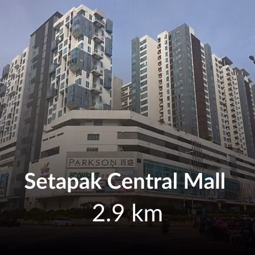 Setapak Central Mall near PV22 Residences, 2.9km away