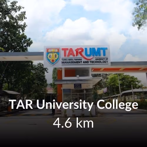 TAR UMT college near PV22 Residences Setapak, 4.6km away