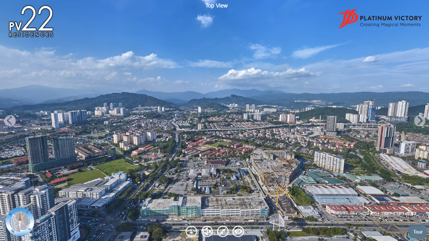 PV22 Residences skyline view overlooking Kuala Lumpur city centre