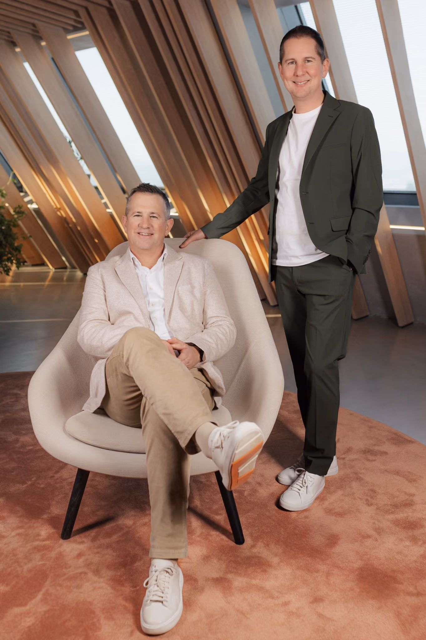 Christoph und Johannes Huber im Modehaus GARHAMMER